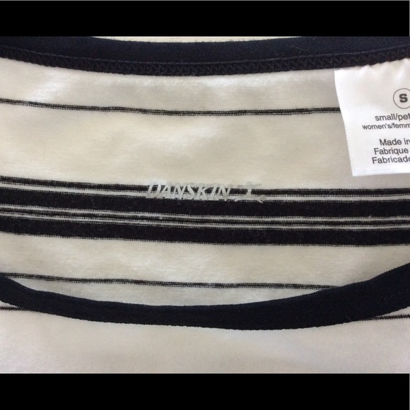 Tank top White black striped tank top muscle top body con knit top round neck - Picture 3 of 3